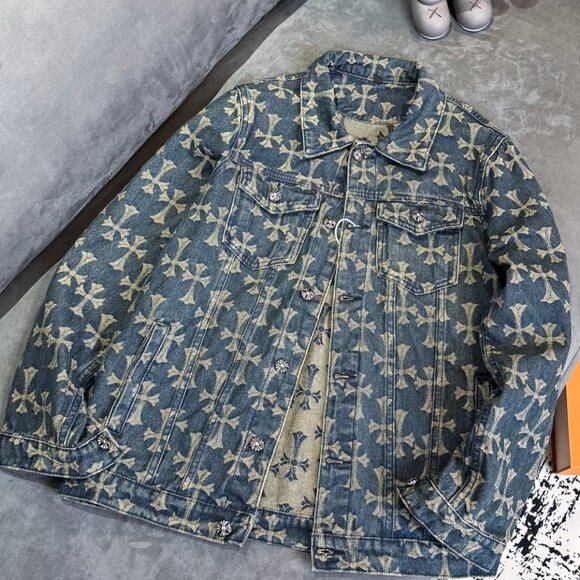 Chrome Hearts Double-Sided Logo Denim Jacket - Picture 1 of 9